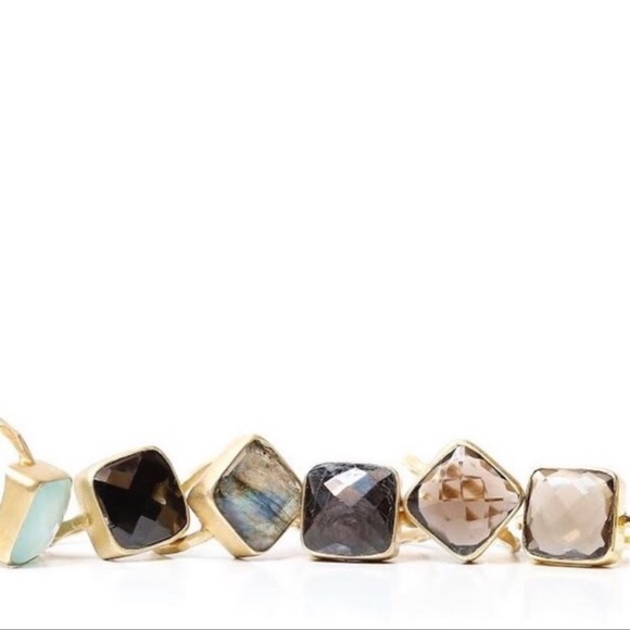 💕HP💕Hypersthene faceted stone gold plated Ring - Picture 9 of 9